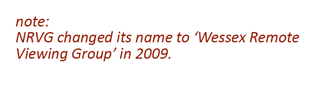 Note: NRVG changed its names to Wessex Remoet Viewing Group in 2009.