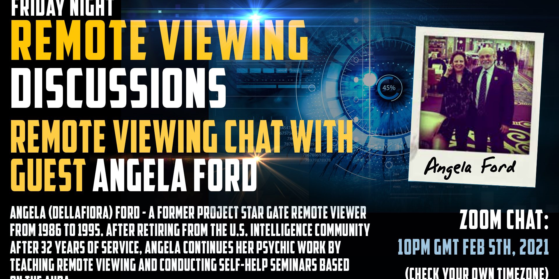 Remote Viewing Discussion with Star Gate remote viewer Angela Ford
