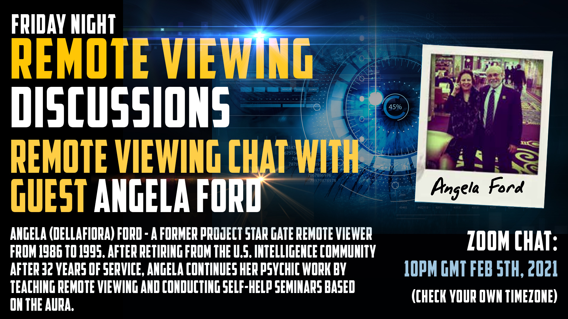 Remote Viewing Discussion with Star Gate remote viewer Angela Ford
